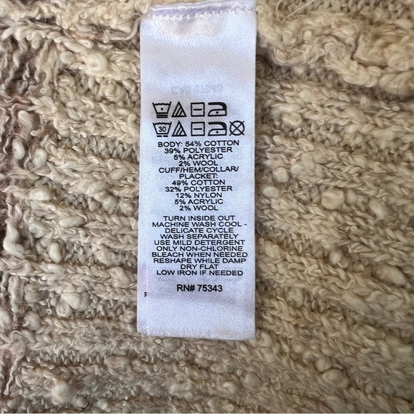 JOIE Duster Cardigan Sweater Long Western Tribal Southwestern Wool Blend LARGE - Picture 5 of 7